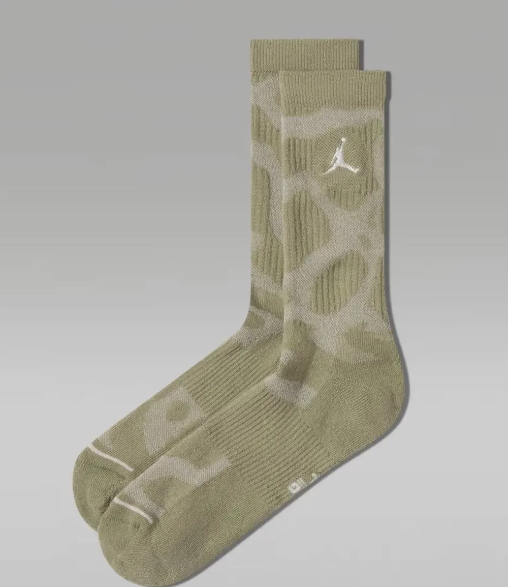 Jordan Men’s Everyday Cushioned Crew Socks L Medium Khaki/Light Orewood Fz2017